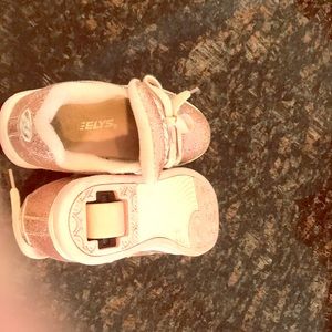 Pink glittery skating shoes